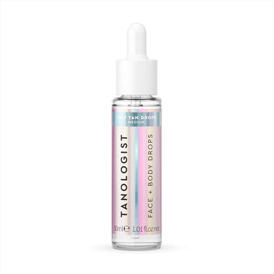 Face and Body Self Tan Drops, Medium - Bronzing Drops - Illuminating Self Tanning Drops, Natural Ingredients & Vegan - 1.01 Fl Oz