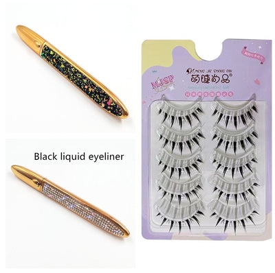 Multicolor Self-Adhesive Eyeliner with False Eyelashes