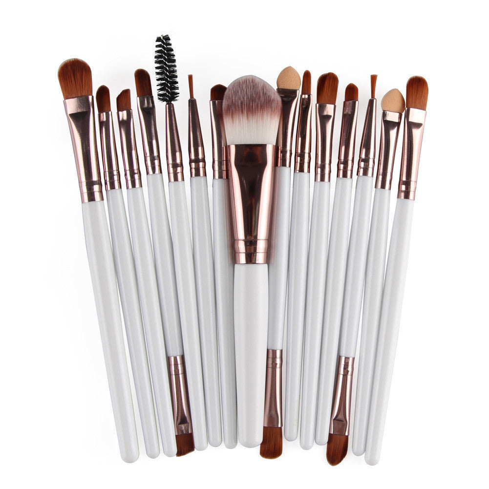 Set of 15 Premium Makeup Brushes for Flawless Application