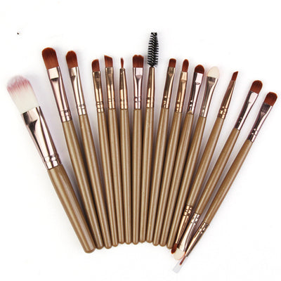 Set of 15 Premium Makeup Brushes for Flawless Application