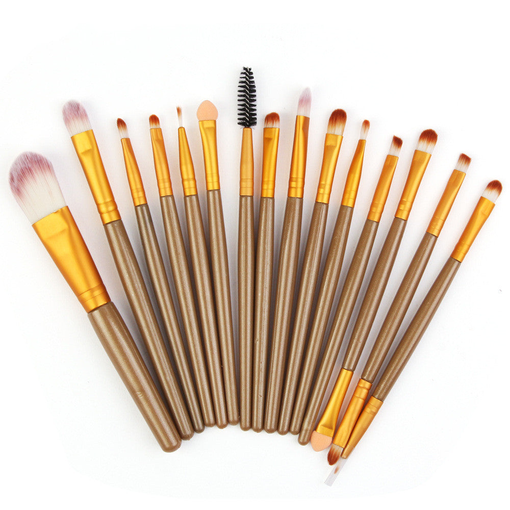 Set of 15 Premium Makeup Brushes for Flawless Application