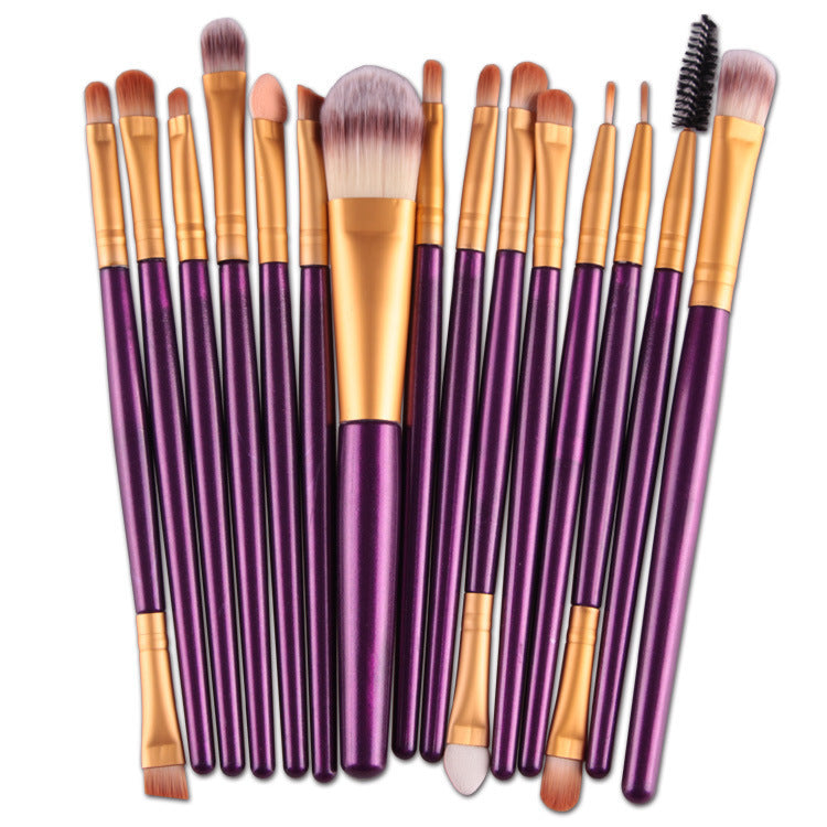 Set of 15 Premium Makeup Brushes for Flawless Application