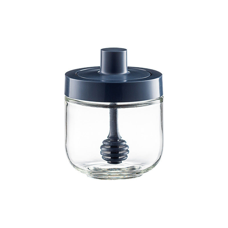 Kitchen Glass Seasoning Jar: lid and spoon included