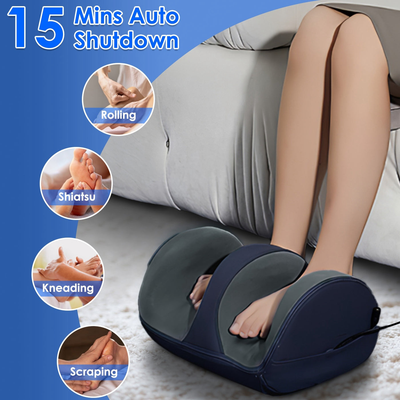 Shiatsu Heated Foot & Leg Massager