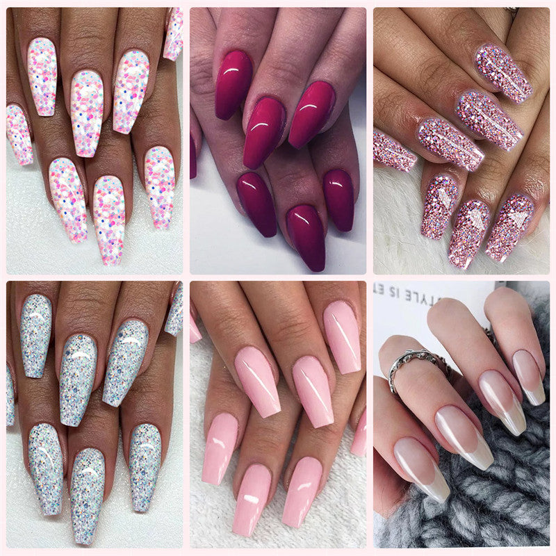 Rosalind 6 multi-color poly gel nail extension kit