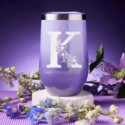 Personalized Initial Lavender Spa Gift Basket Set for Women