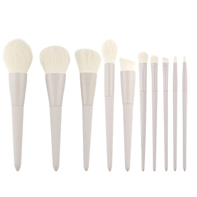 Portable Matte Gray Professional Makeup Brush Set