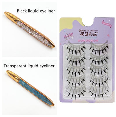 Multicolor Self-Adhesive Eyeliner with False Eyelashes
