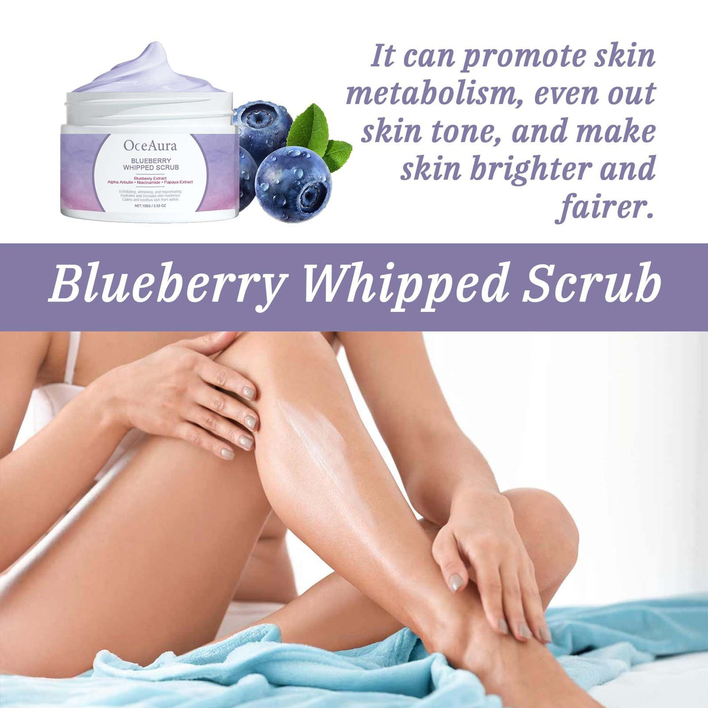 OceAura Blueberry Whipped Body Scrub