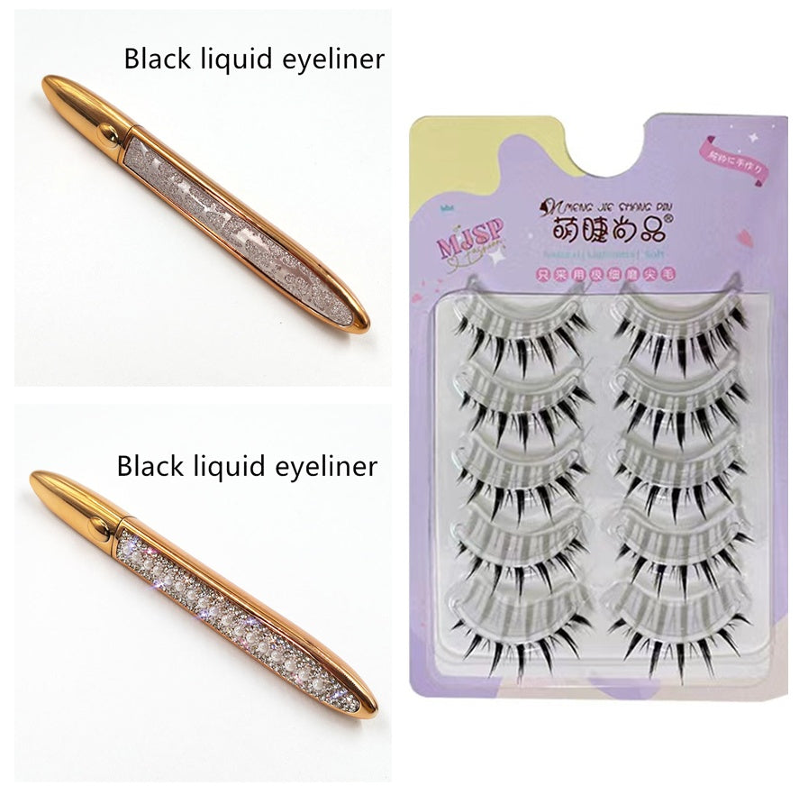 Multicolor Self-Adhesive Eyeliner with False Eyelashes