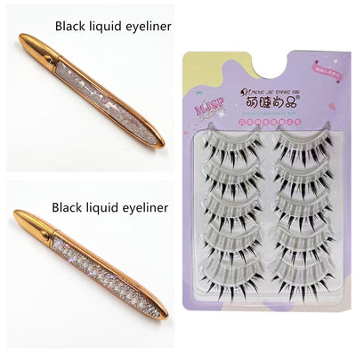 Multicolor Self-Adhesive Eyeliner with False Eyelashes