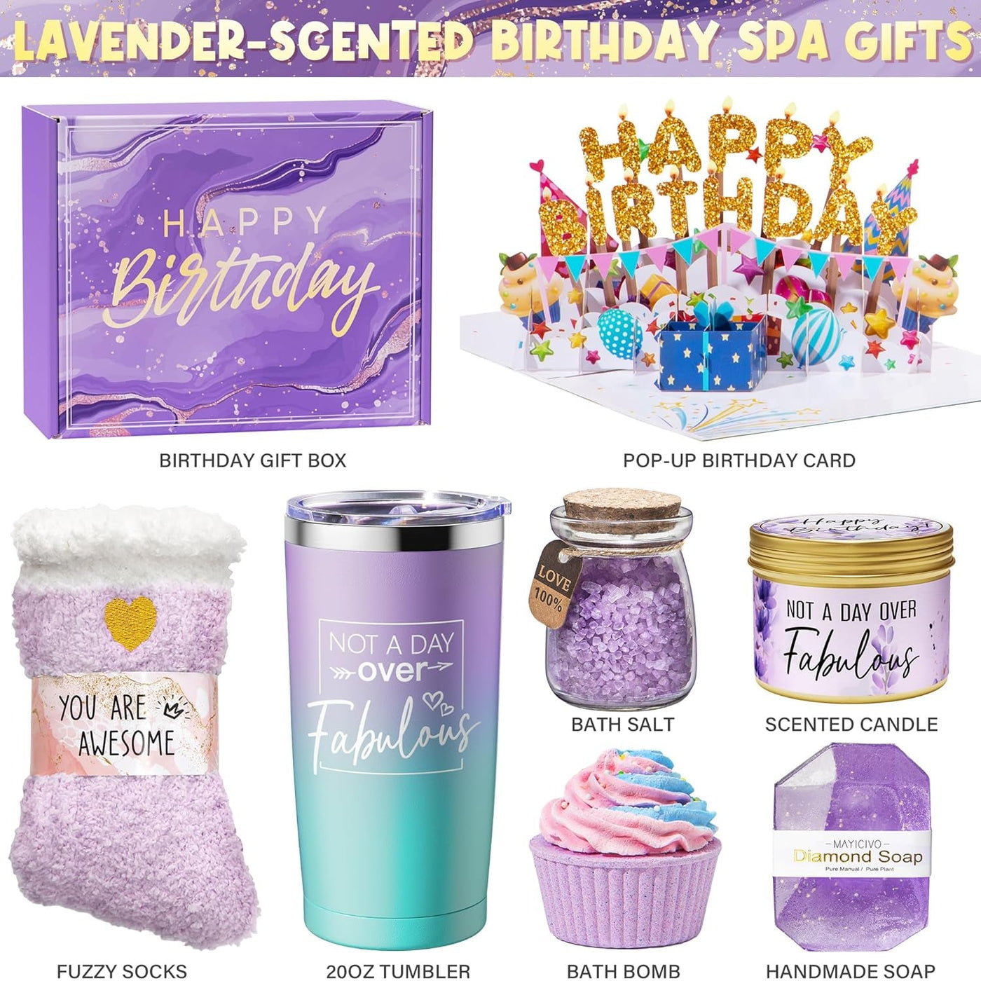 Mayicivo Lavender Relaxing Spa Gift Set for Women