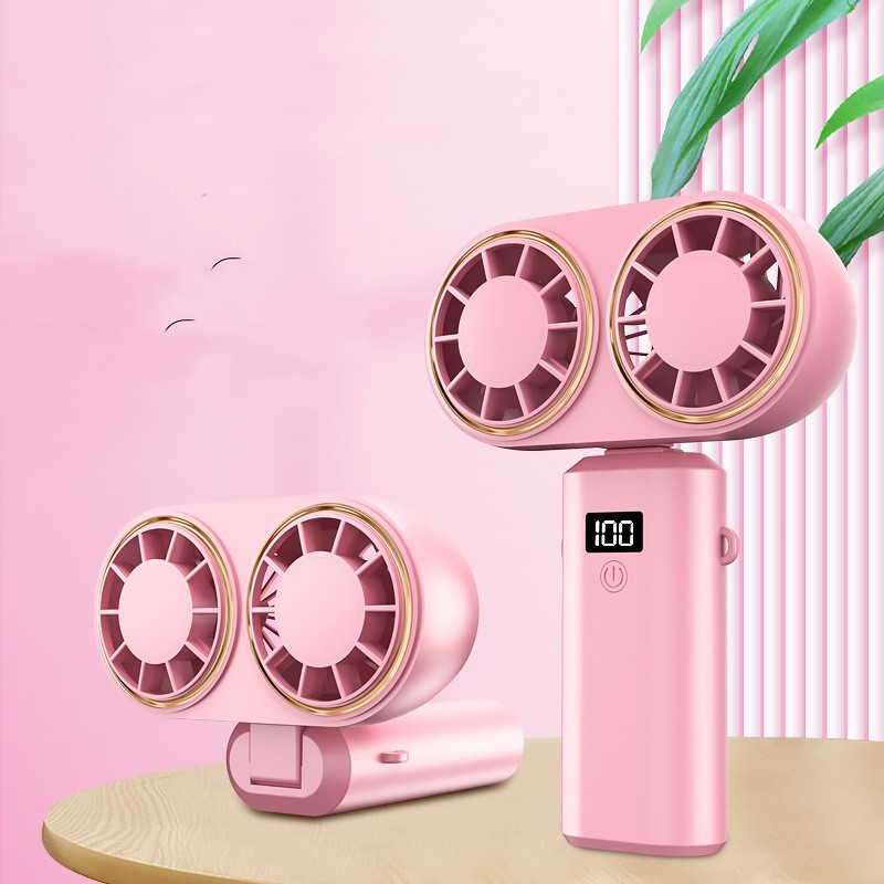 5-Speed Foldable Neck Fan with LED Display