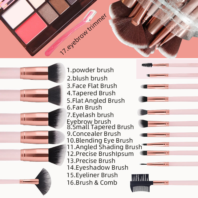 16-Piece Makeup Brush Set for Beginners