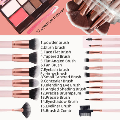 16-Piece Makeup Brush Set for Beginners