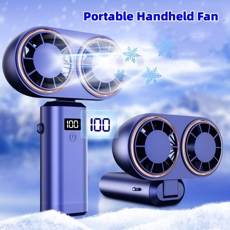 5-Speed Foldable Neck Fan with LED Display