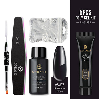 5-Piece Soft Rainbow Gel Nail Polish Kit