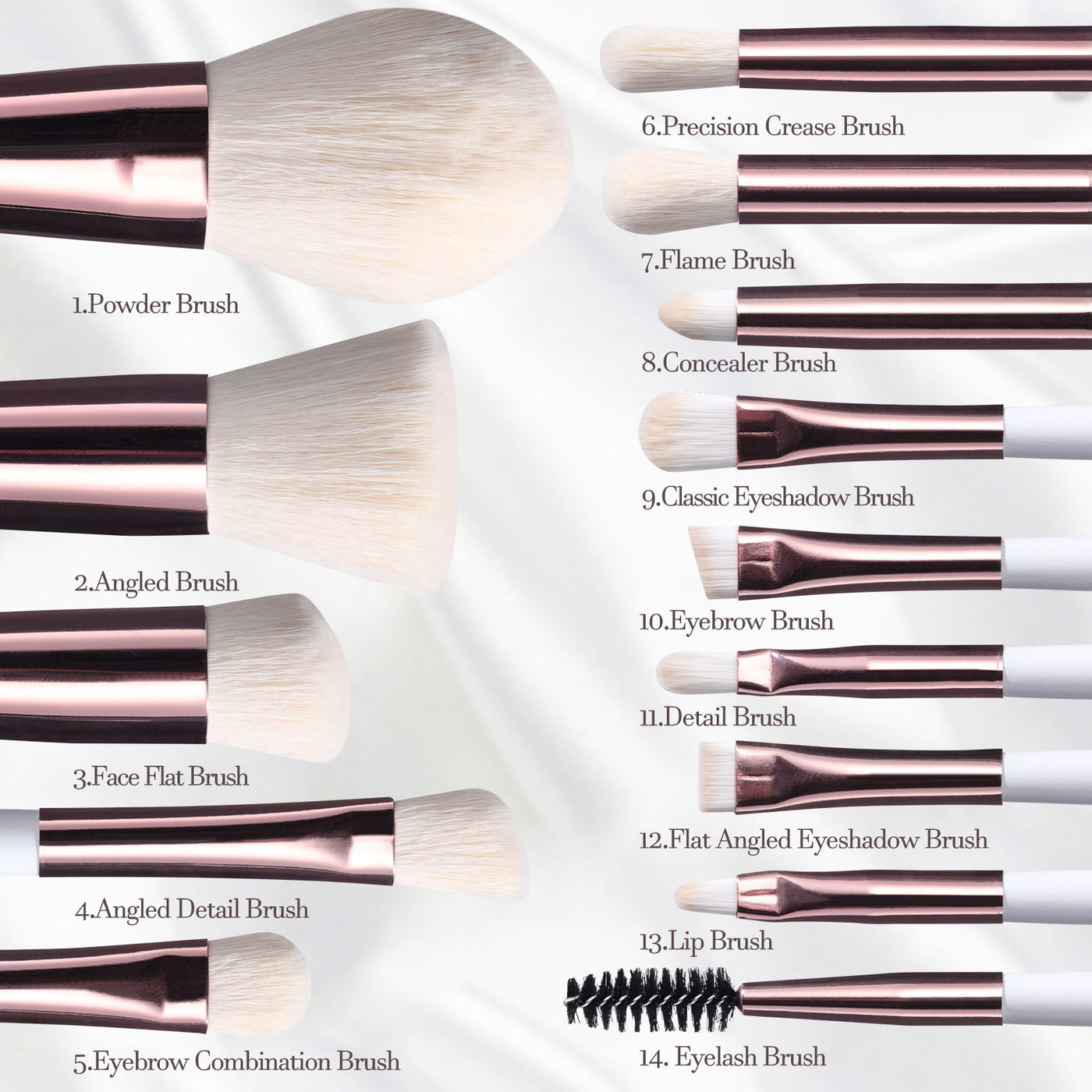 Makeup Brush Set with Rechargeable Luminous Touch Light Mirror & Travel Case