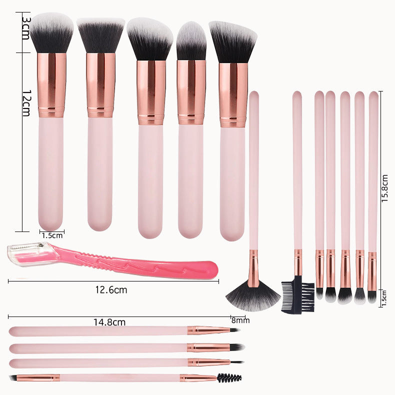 16-Piece Makeup Brush Set for Beginners