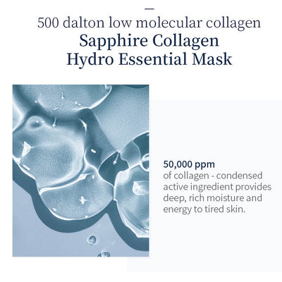 Sapphire Collagen Hydro Essential Mask 10 Sheets Skin Soothing Calming