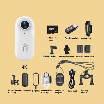 4K Waterproof Helmet Mounted Action Camera for Motovlogging and Cycling