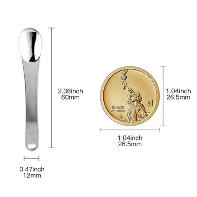 4 Pack Metal Makeup Spatula, Mini Spoon, Beauty Scoop for Facial Cosmetic, Face Mask (Silver & Gold)