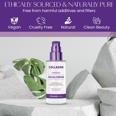 Collagen Face Serum - Dermatologist Tested - Locks in Moisture, Skin Tightening, Anti-Aging, Hydrating Facial Serum - Korean Skin Care - All Skin Types - 1.69 Fl. Oz (2 Pack)