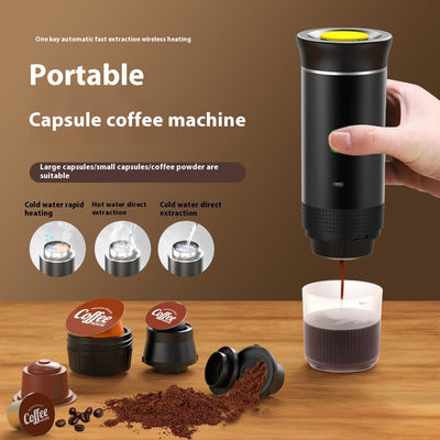 3-in-1 Portable Espresso Maker with Grinder