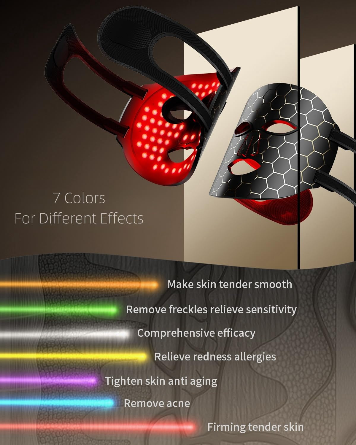 7-Color LED Facial Mask