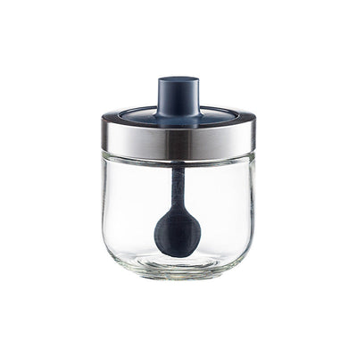 Kitchen Glass Seasoning Jar: lid and spoon included