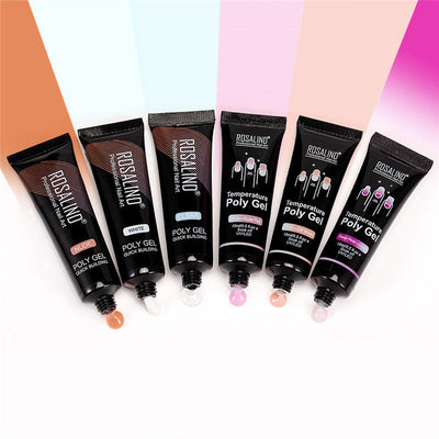 Rosalind 6 multi-color poly gel nail extension kit