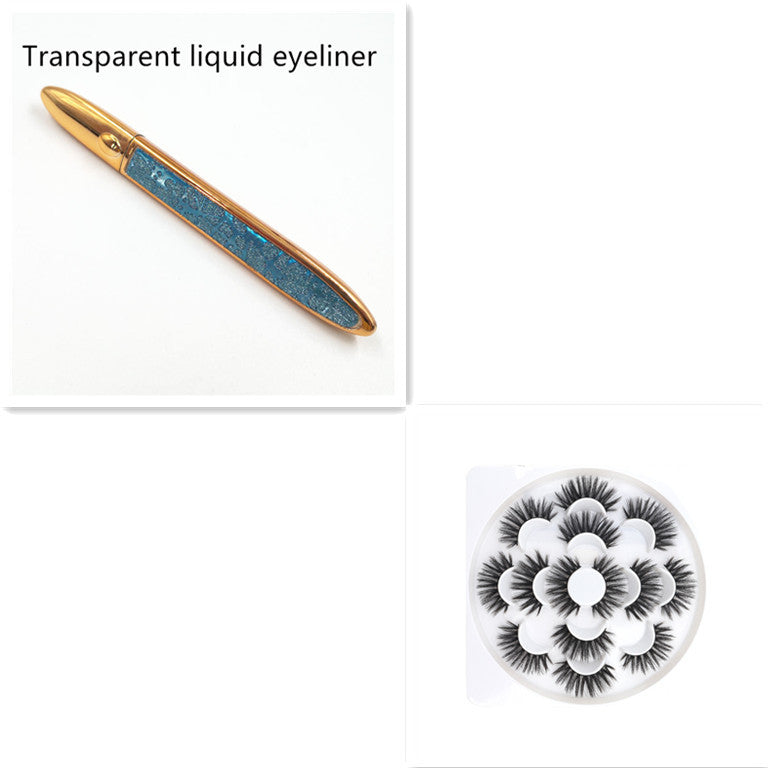 Multicolor Self-Adhesive Eyeliner with False Eyelashes