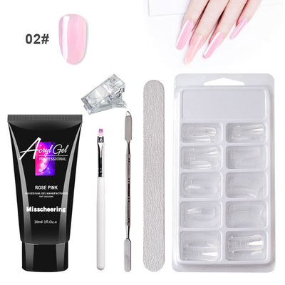 Gel Nail Art Without Paper Holder Quick Model Crystal Gel Set