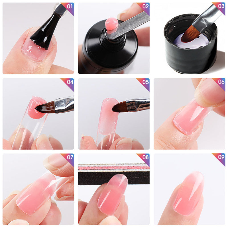 Rosalind 6 multi-color poly gel nail extension kit