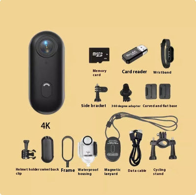 4K Waterproof Helmet Mounted Action Camera for Motovlogging and Cycling