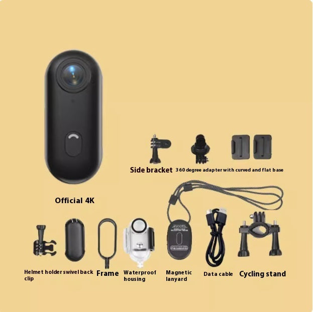 4K Waterproof Helmet Mounted Action Camera for Motovlogging and Cycling