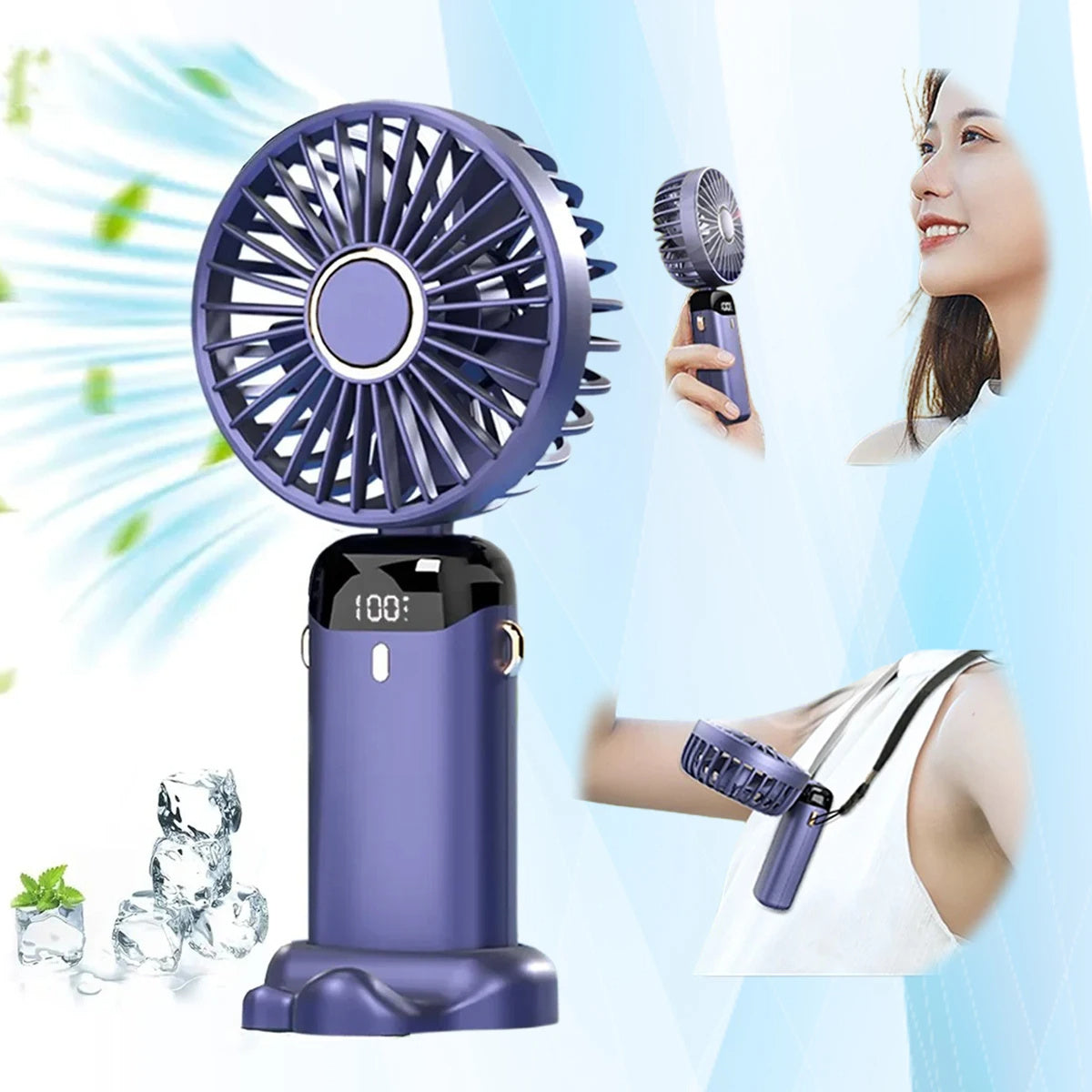 Mini USB Rechargeable Portable Handheld & Neck Fan