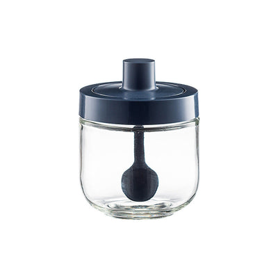 Kitchen Glass Seasoning Jar: lid and spoon included