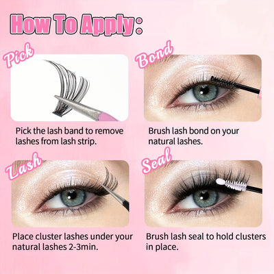 DIY Cluster Lash Extensions Set