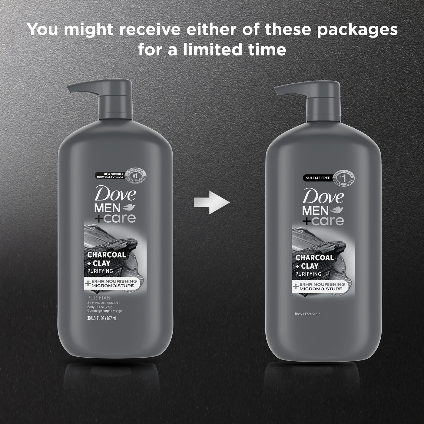 Purifying Hydrating Face & Body Wash for Men Charcoal & Clay, 30 Oz