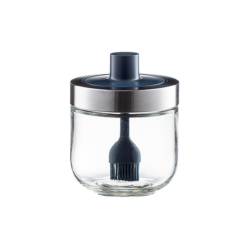 Kitchen Glass Seasoning Jar: lid and spoon included