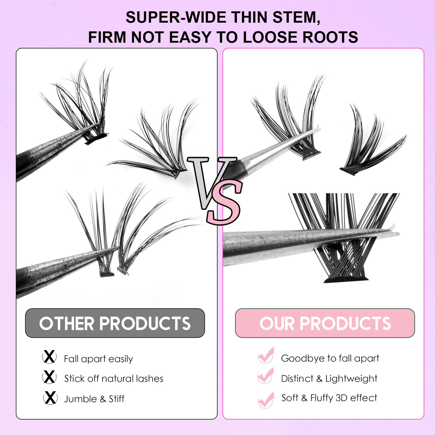 DIY Cluster Lash Extensions Set