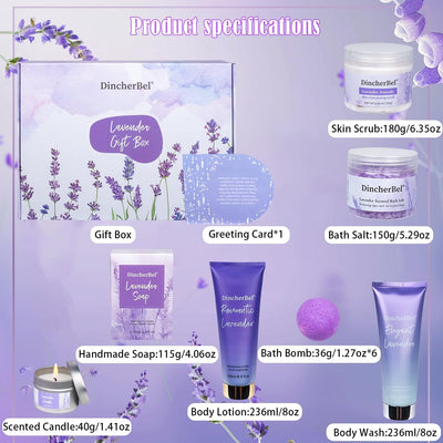 Luxury Lavender Spa Gift Basket for Women