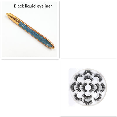 Multicolor Self-Adhesive Eyeliner with False Eyelashes