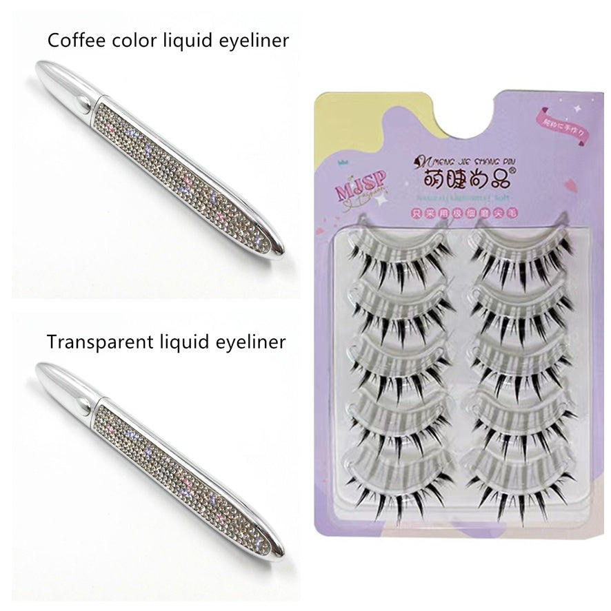 Multicolor Self-Adhesive Eyeliner with False Eyelashes