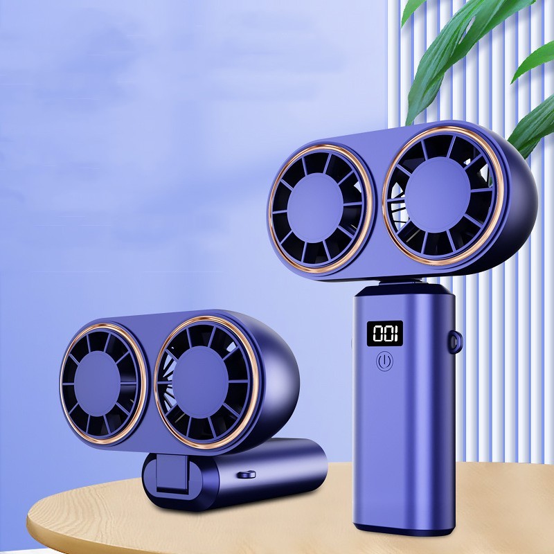 5-Speed Foldable Neck Fan with LED Display