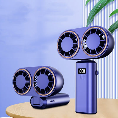 5-Speed Foldable Neck Fan with LED Display