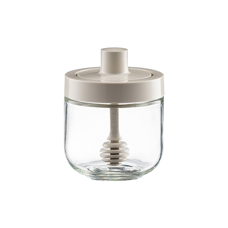 Kitchen Glass Seasoning Jar: lid and spoon included