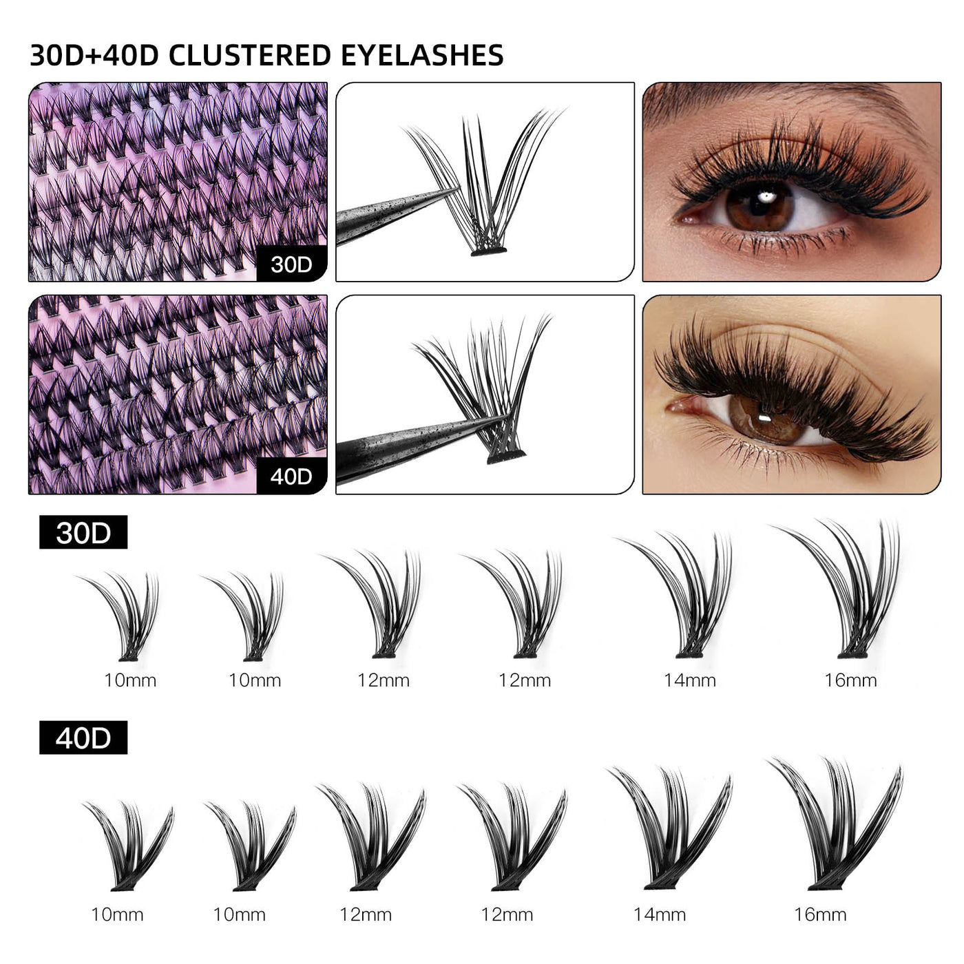 DIY Cluster Lash Extensions Set