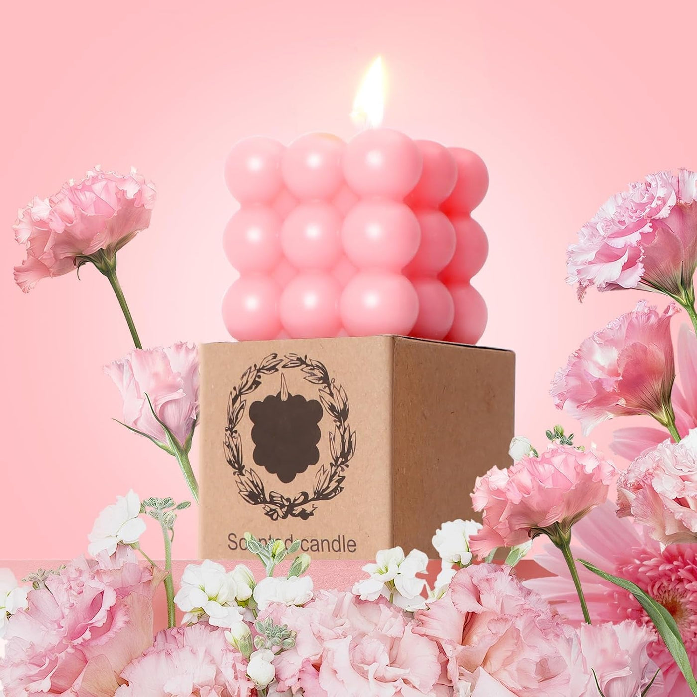 Pink Rose Spa Gift Basket for Women